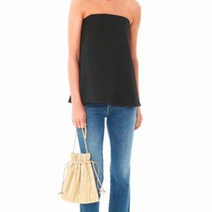 LIKE NEW Tuckernuck Strapless Noir Crepe Marin Top - Black - Large